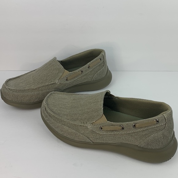 Propet mens tan canvas slip on shoes size 9 XX(5E) - Picture 4 of 12